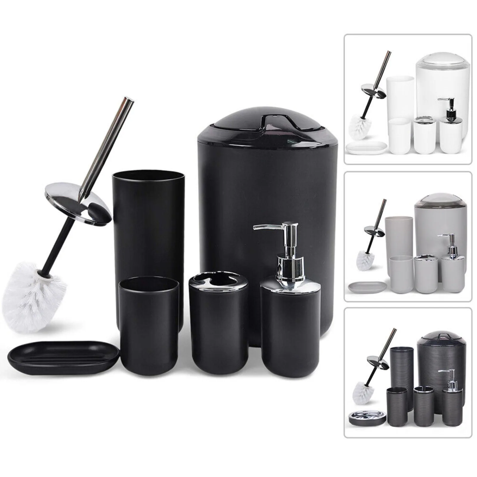 US 6-Piece Bathroom Accessories Bathroom Ensemble Decorative Countertops -