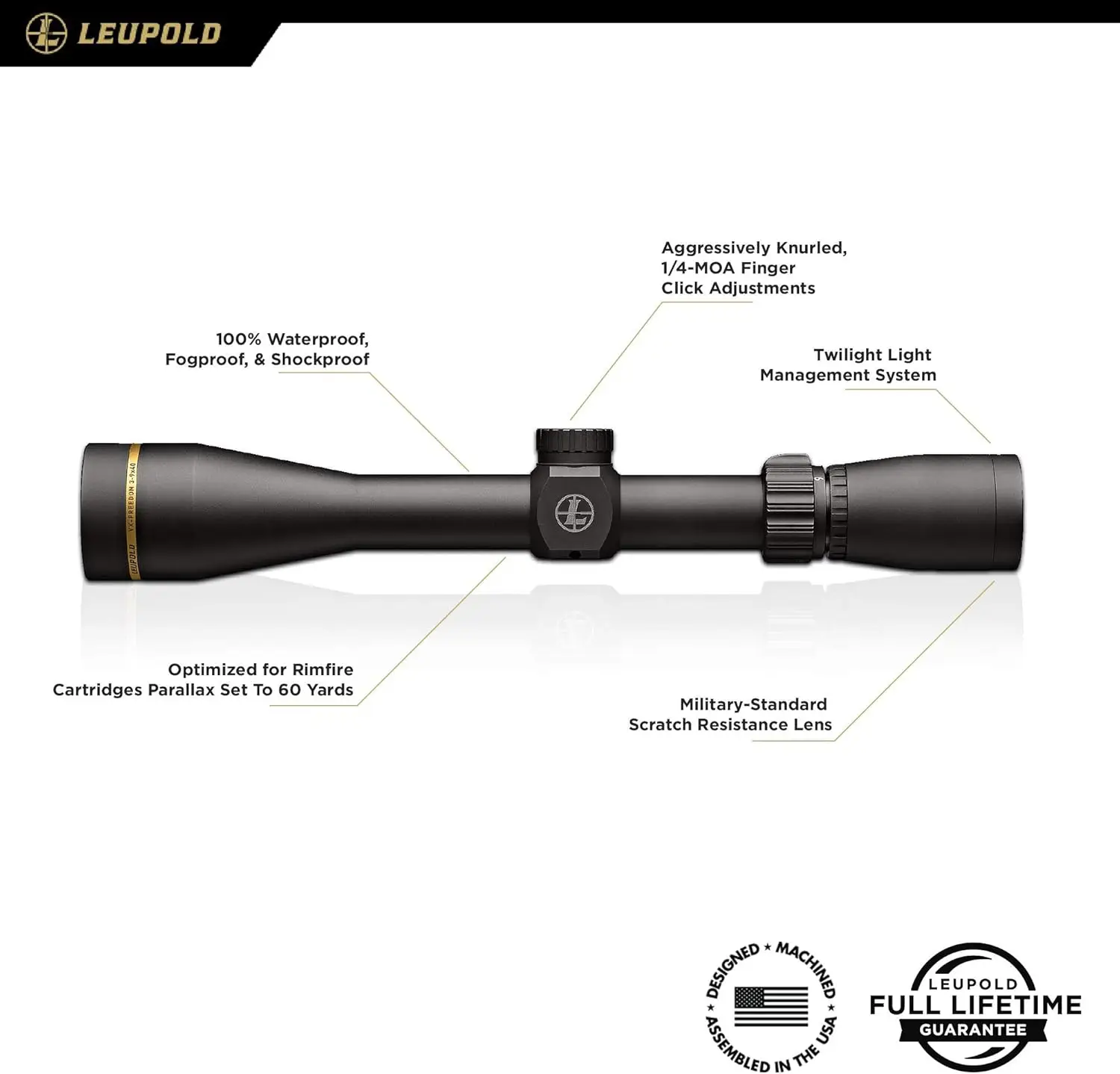 Freedom Muzzleloader 3-9x40 (1 inch) UltimateSlam Reticle Riflescope