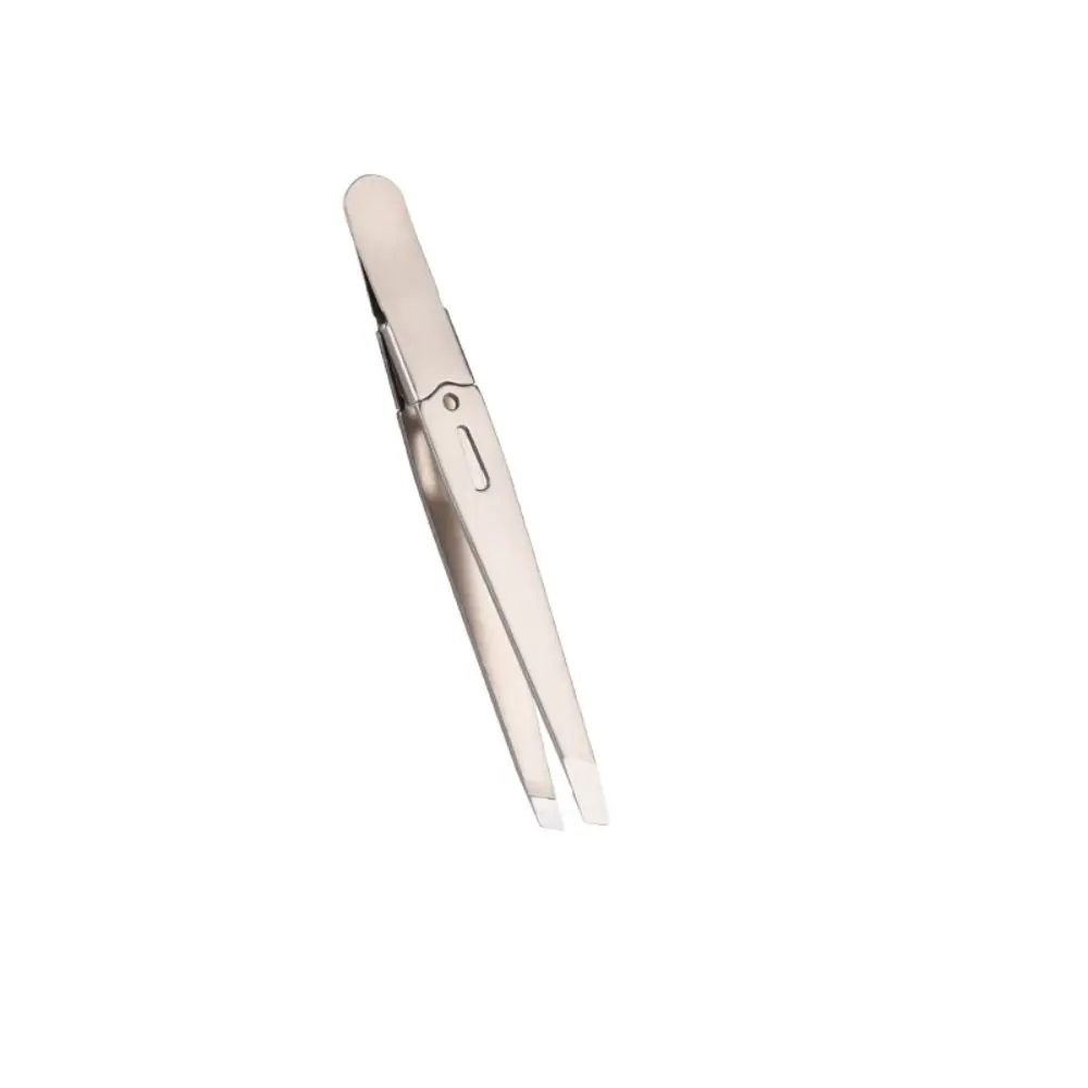 Pinzas para cejas portátiles duraderas, pinzas para cejas de acero inoxidable para depilación, pinzas para cejas inclinadas coloridas multiusos para mujeres