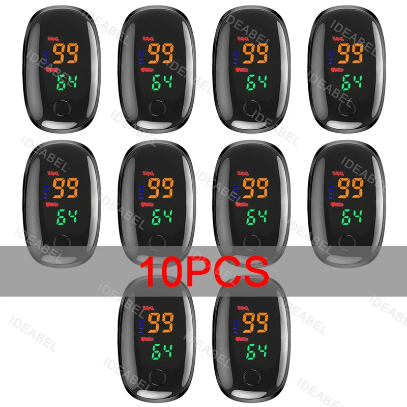10P Finger Oximeter Digital Fingertip Pulse Oximeter Blood Oxygen Saturation Meter Finger SPO2 PR Heart Rate Monitor Health Care