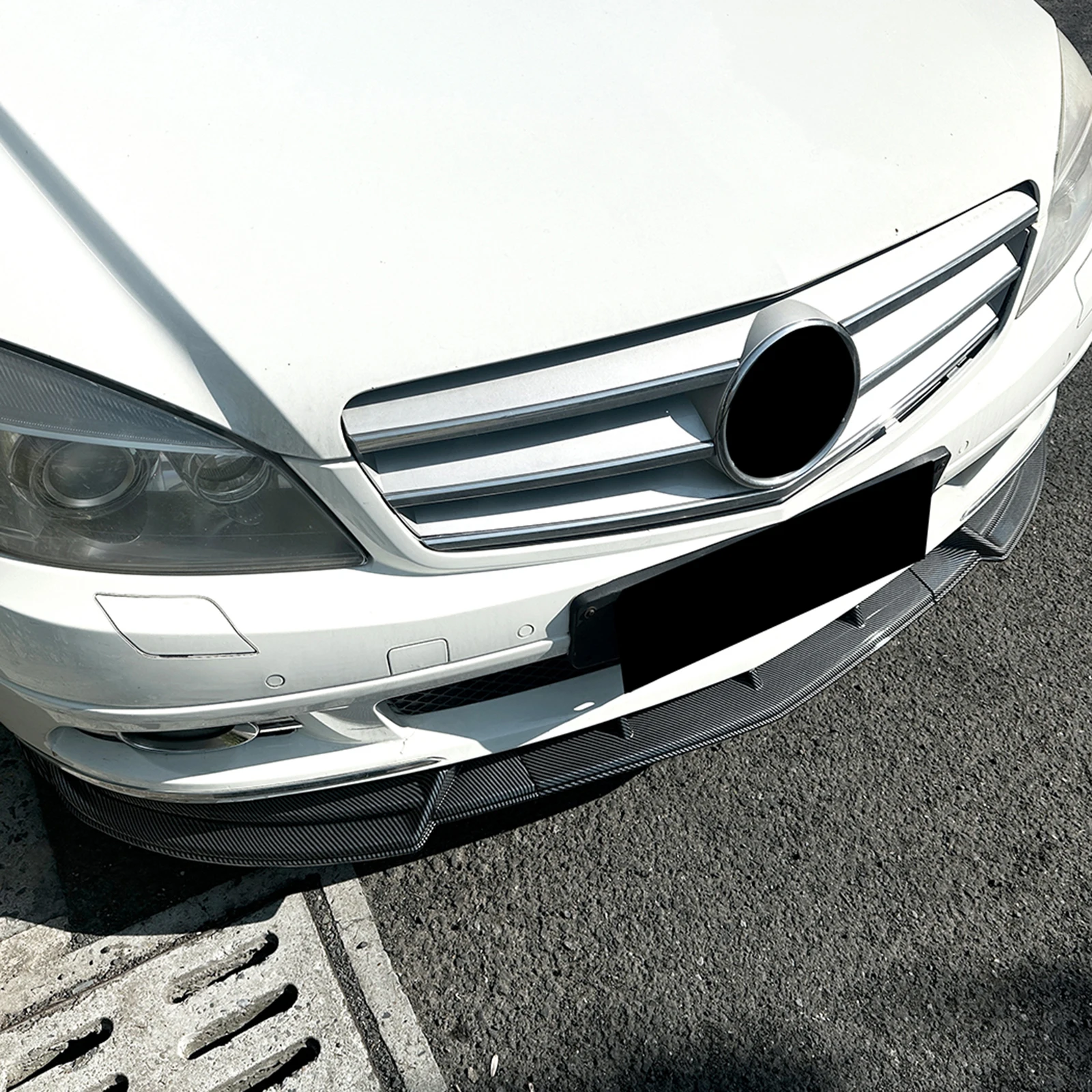 

Накладка-сплиттер на передний бампер (нижний спойлер) для Mercedes-Benz C-класса W204 2007-2010, базовая версия