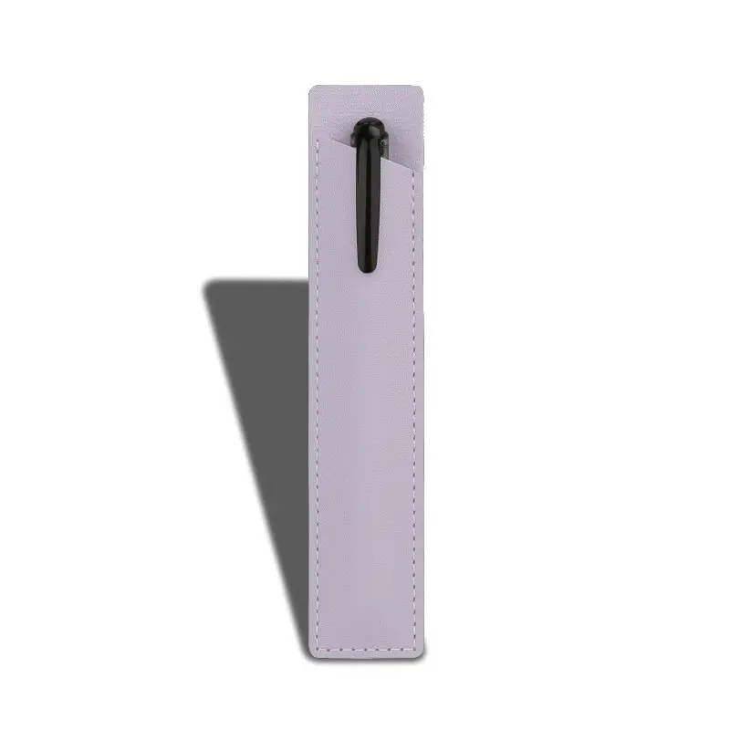 1pc Solid Color Leather Pu Pen Case Stationery Pen Case Fountain Pen Case Ballpoint Pen Case Scratch-Resistant Pen Case