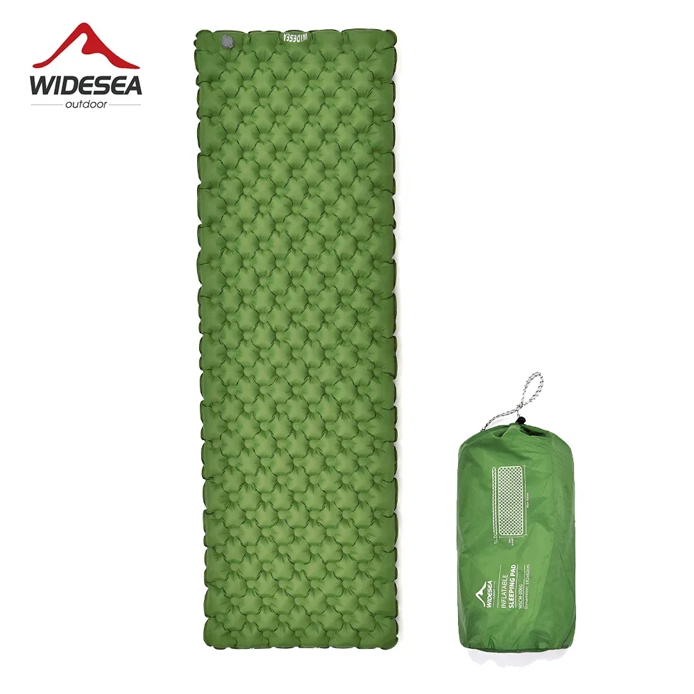 

Widesea Camping Single Inflatable Mattress Outdoor Sleeping Pad Bed Ultralight Beach Air Mat Folding Tent Travel Cushion