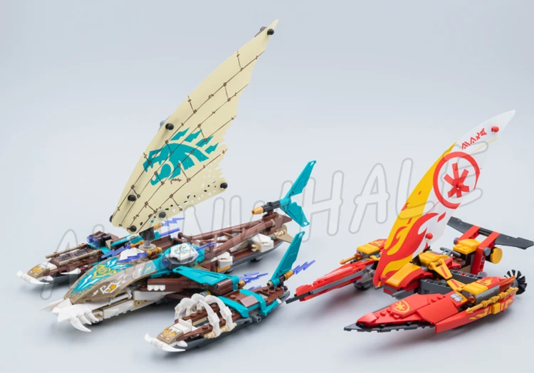 780pcs Island Shinobi Catamaran Sea Battle Rumble Thunder Keepers Separate Boat 60040 Building Block toys Compatible With Model