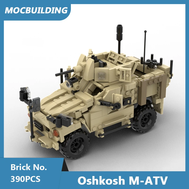 MOC Building Blocks Oshkosh MRAP All-Terrain Vehicle Model DIY Assembled Bricks Cars Series Creative Collect Toys Gifts 390PCS