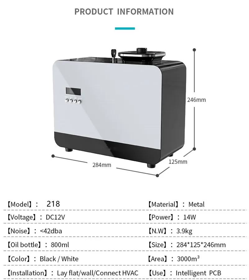 Essential Oil Diffuser Smart PCB Air Purifier Pure Oil Diffus Commercial Scent Machine For Home Hotel Fragrance Sprayer Machine