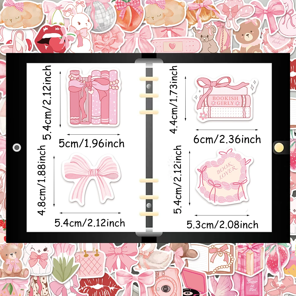 50PCS Pink Fun Park Scrapbook Graffiti Notebook DIY Luggage Motorcycle Skateboard Cartoon Graffiti Exquisite Stickers