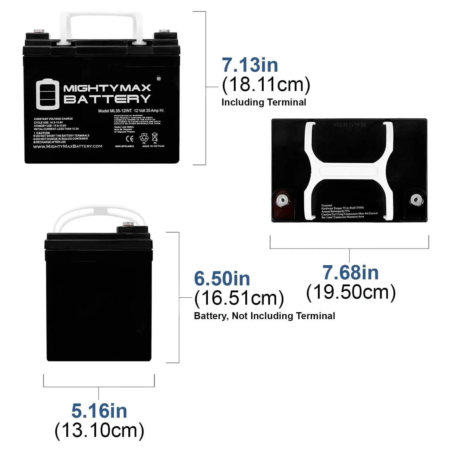 12V 35AH SLA Battery Replacement for Invacare Pronto M41 Wheelchair, 2 Pack, Customized