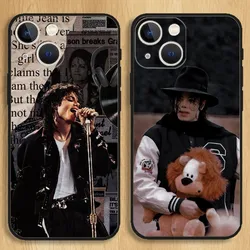 Michael Jackson Singer Phone Case For iPhone15,14,13,12,11,Pro,Max,Plus,Mini,X,XS,XR,8,7,6,S,Plus,SE Soft Black Case