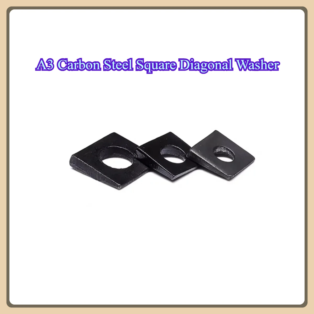 

A3 Carbon Steel Square Diagonal Washer / Blackened Square Diagonal Gasket M6M8M20M24M30