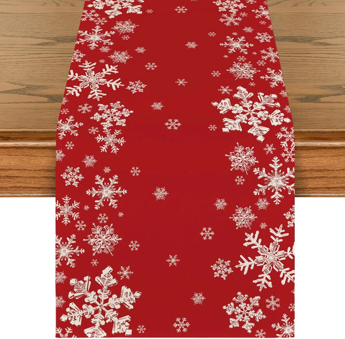 

VIKAMA Christmas Winter Table Runner Christmas Kitchen Table Decoration Cabinets and Tabletops Tablecloth Home Decoration