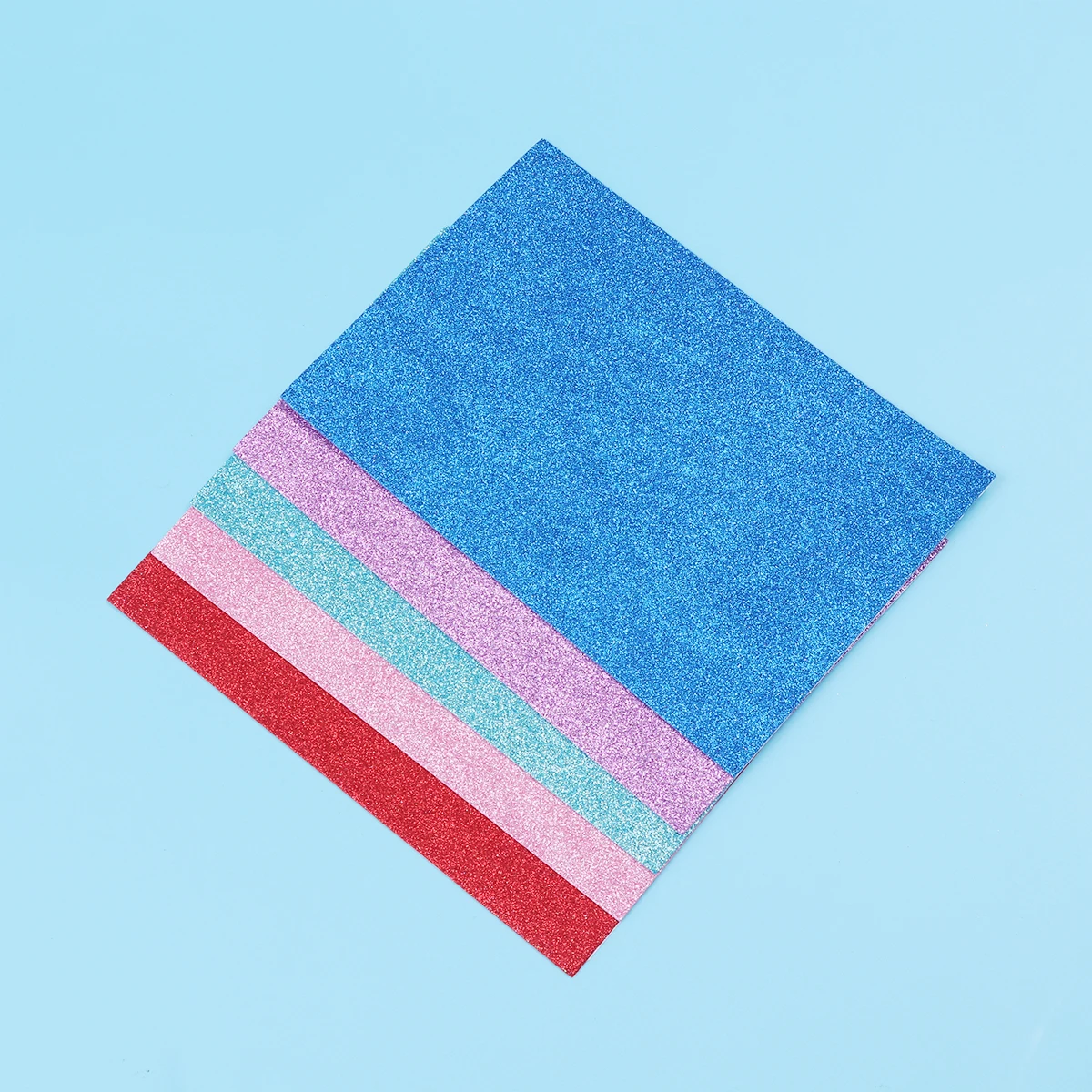 

10Pcs Glitter Sponge Sheets Self-Adhesive Stickers Thickened Bright Color DIY Craft Supplies Home Office Decoration Sponge Paper