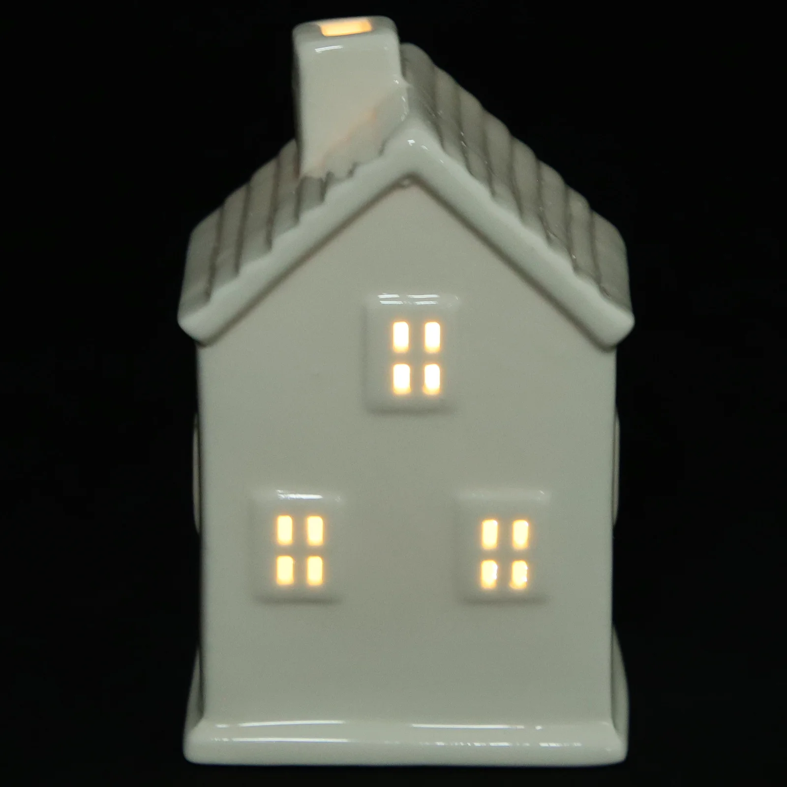 

Ceramic Lighting Christmas Adornment Joyful Festive Decoration Desktop Ornament for Anywhere Gift Size S Grey