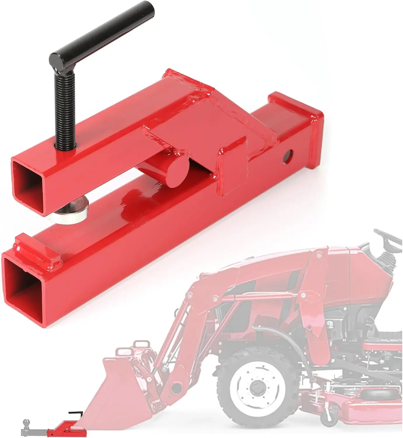 

2" Trailer Hitch Ball Mount Receiver Adapter for Tractor Bucket Forklift Heavy Duty Towing
