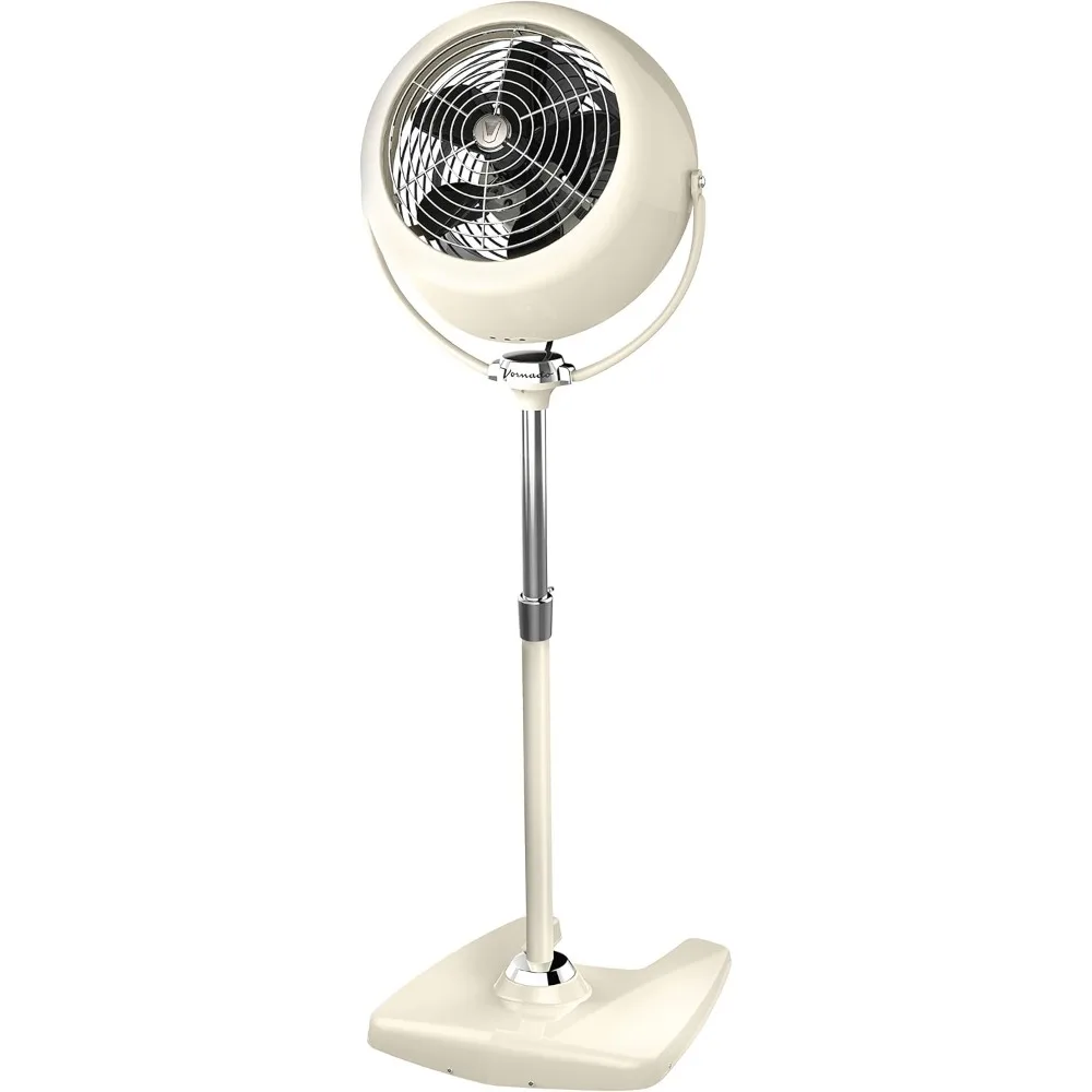 VFAN ™ Sr. Circulador de aire de pie de metal retro con ventilador vintage de pedestal para refrigeración y decoración, 3 velocidades, ajustable, gran oferta