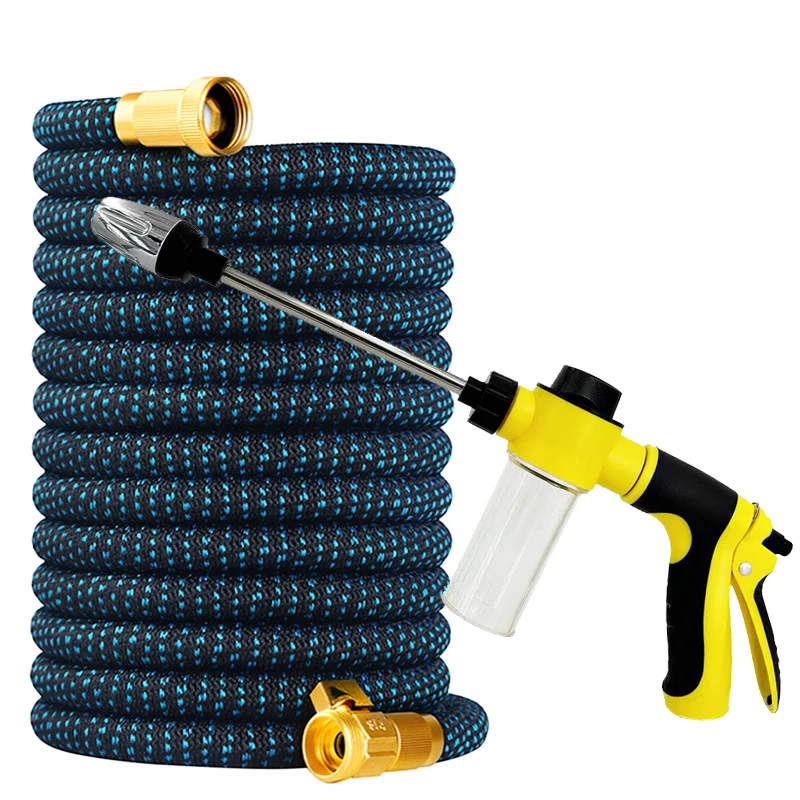 3X Telescopic Water Pipe, High-Pressure Long Rod Foam Gun, American Standard 3/4 Connector, Garden Water Pipe, Car Washing Tools