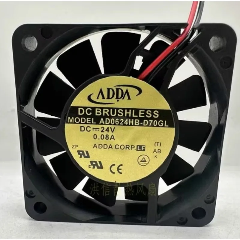 

New CPU Cooler Fan for ADDA 6015 AD0624HB-D70GL DC24V 0.08A Inverter Cooling Fan 60 *60 * 15MM