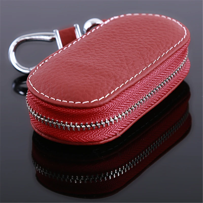 Unisex PU Leather Key Case For Car Key Wallets Men Key Holder Housekeeper Keys Organizer Keychain Covers Zipper Key Case Bag