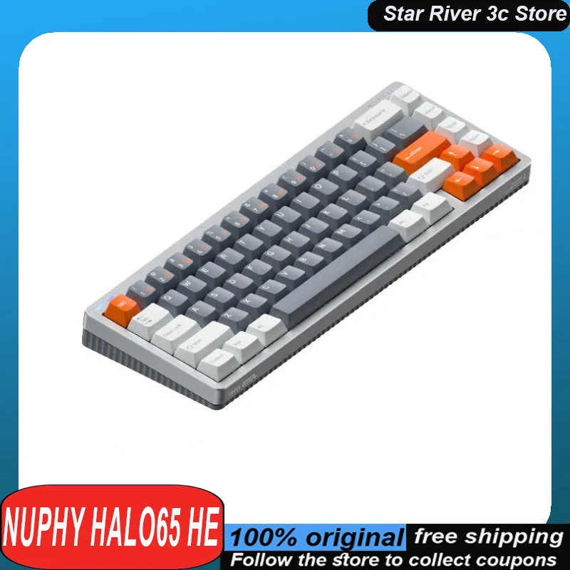 

Nuphy Halo65 He Magnetic Axis Keyboard Aluminum Alloy Upper Cover 8k Low Latency Wired Single-Mode Customized Gaming Keyboard