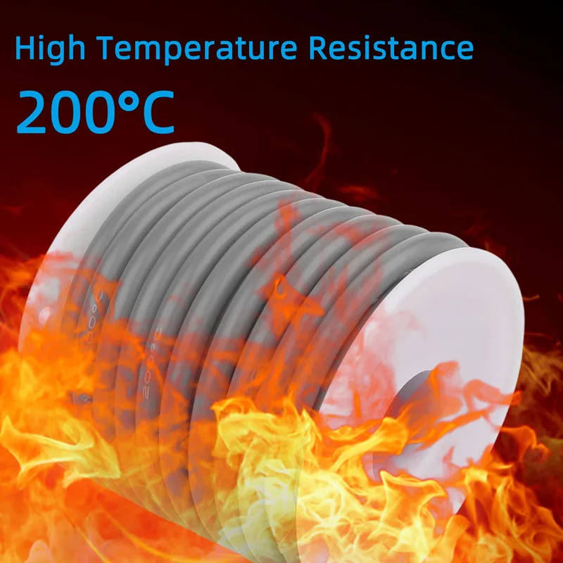 高品質耐熱ワイヤー28 26 24 22 20 18 16 15 14 13 12 AWG超ソフトシリコンワイヤー高温柔軟な銅