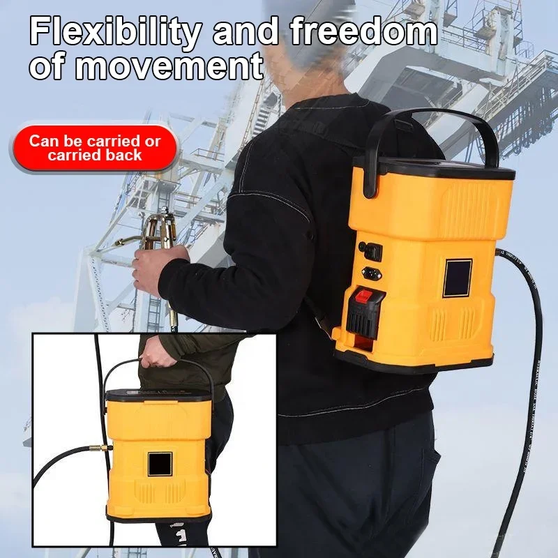 Portable Carrying Strap 24V Electric Grease Machine Vehicle refuellers Automatic Lithium grease machine For excavators