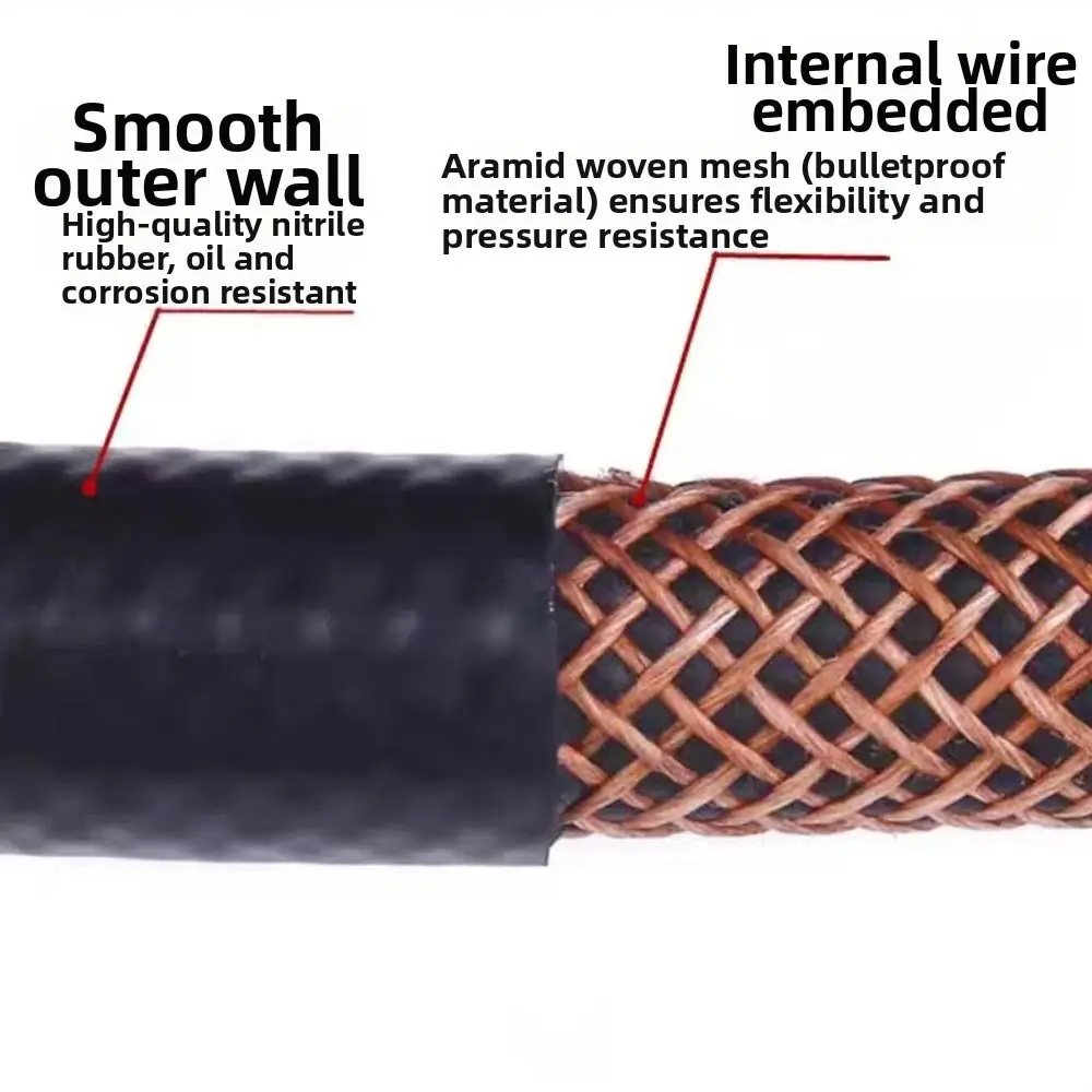 Durable Multifunctional Car Fuel Hoses ID 4 5 6 8 10 12 14mm with Pipe Clamp NBR Oil Resistant Hose Vacuum Hose Oil Pipe image 2