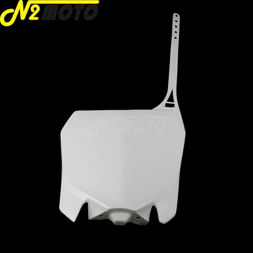 Imagen 2 del producto Soporte de placa de número delantero blanco para motocicleta, placa de Supermoto para Honda CRF250R, CRF450R, CRF 250, 450 R, Motocross Enduro