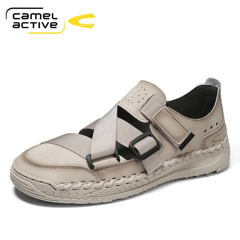 

Camel Active 2022 New High Quality Summer Sandals Genuine Leather Comfortable Buckle Strap Men Fashion Casual Shoes