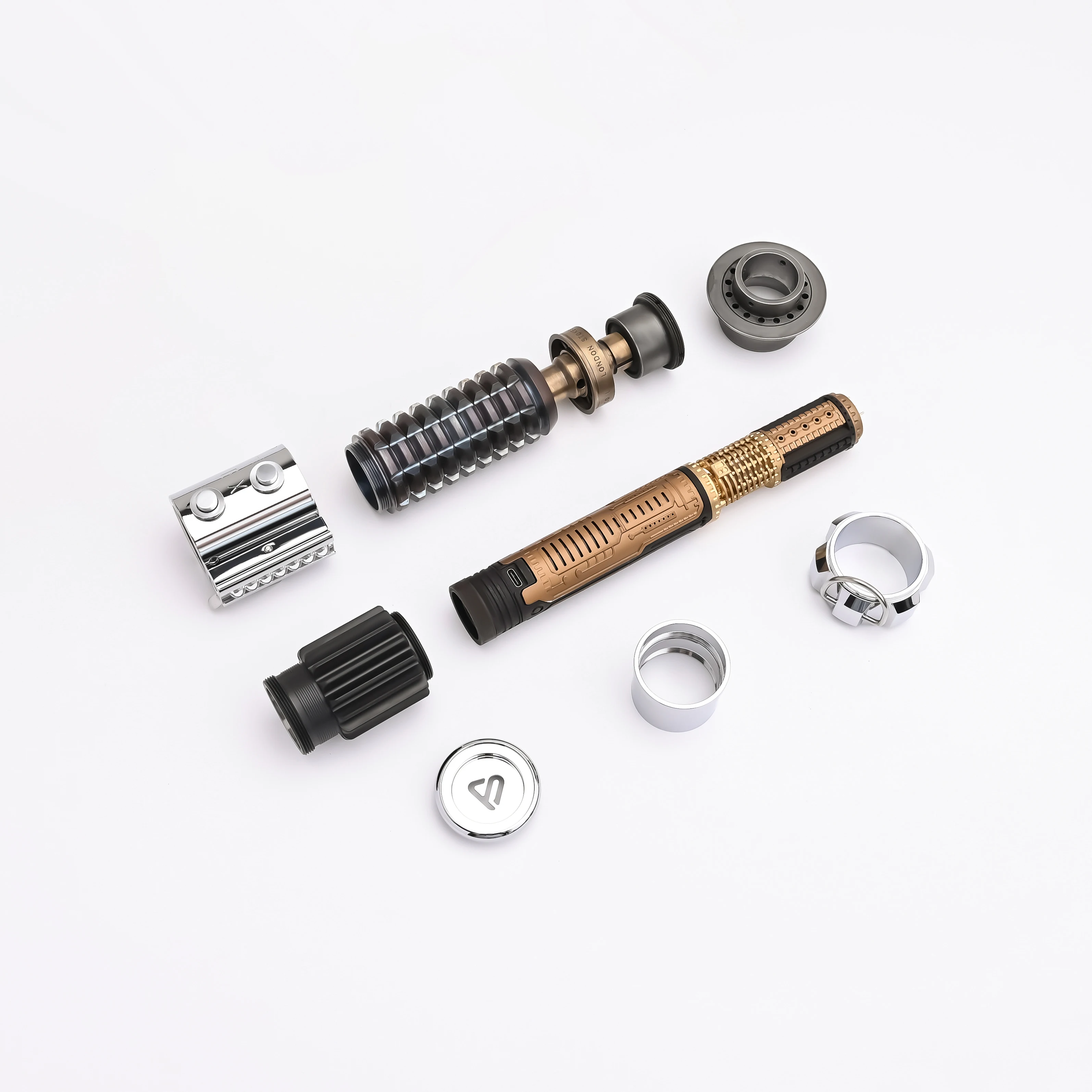 

TXQSABER Obi-Wan EP4 Proffie Lightsaber Metal Collection Laser Sabre Bluetooth Light ECO Подарочные шрифты Игрушки-без лезвия