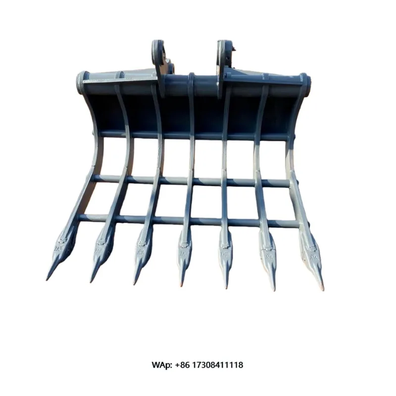 Excavator Root Rake Attachment - Ideal for Brush Clearing & Landscaping Projects