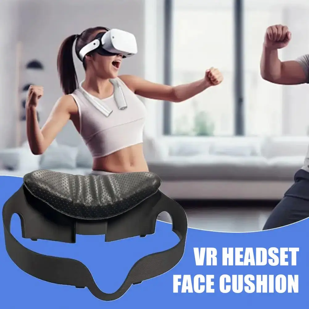 VR Headset Face Pad for Meta Quest 3 Faux Leather Breathable Virtual Reality Glasses Face Cushion Cover Replacement Parts