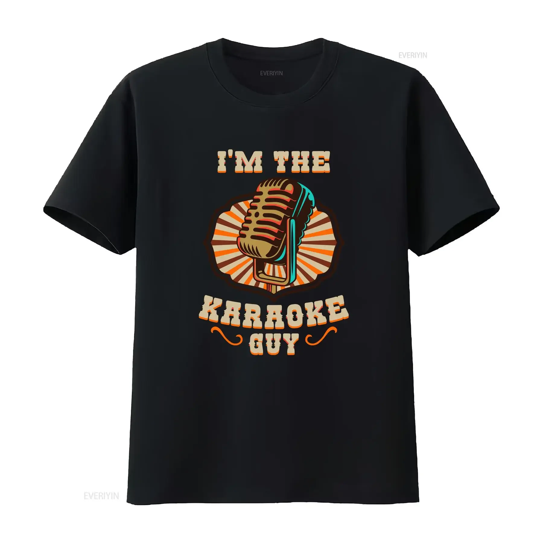 I'm The Karaoke Guy T Shirt For Lovers Microphones Design EntertainmenT Box KTV Video vintage Washed graphic homme Comfortable