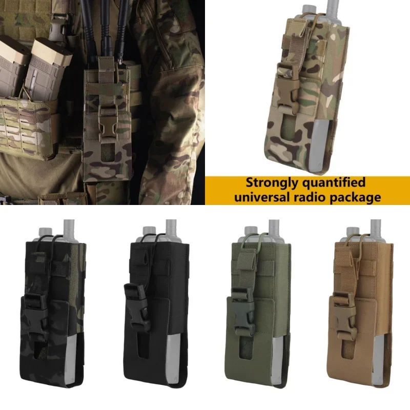 

MOLLE-Compatible Lightweight Radio Storage Bag - Portable & Durable Outdoor Communication Gear Pouch for Hunting, Camping