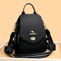 2024 New Fashion Women Backpack Retro Trendy Female Leather Single Shoulder Bolsas Luxury Brand Girl Student Backpacks Sac A Dos