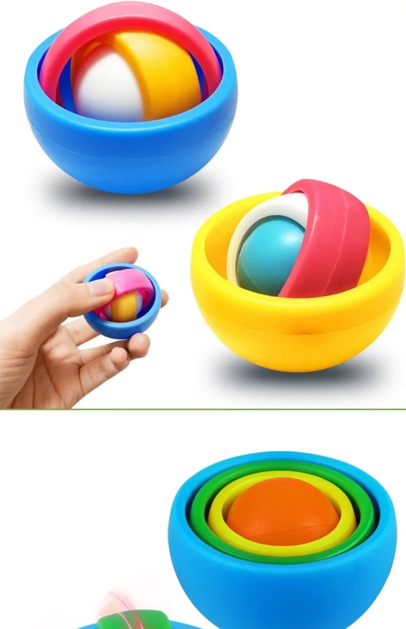 متعة ألعاب متململة الاطفال سبينر الدوران الكرة لانهائي الوجه الضغط لعبة حسية ADHD التوحد الإجهاد الإغاثة اللعب هدايا الحفلات