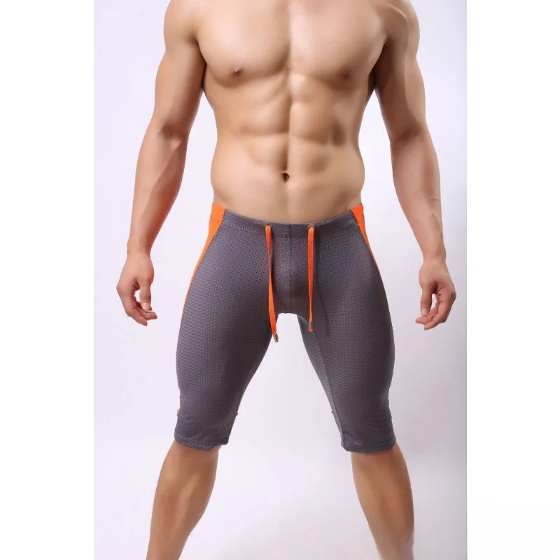 Pantaloncini sportivi da corsa da palestra a compressione da uomo pantaloni da Fitness allenamento da Yoga Leggings da allenamento traspiranti ad