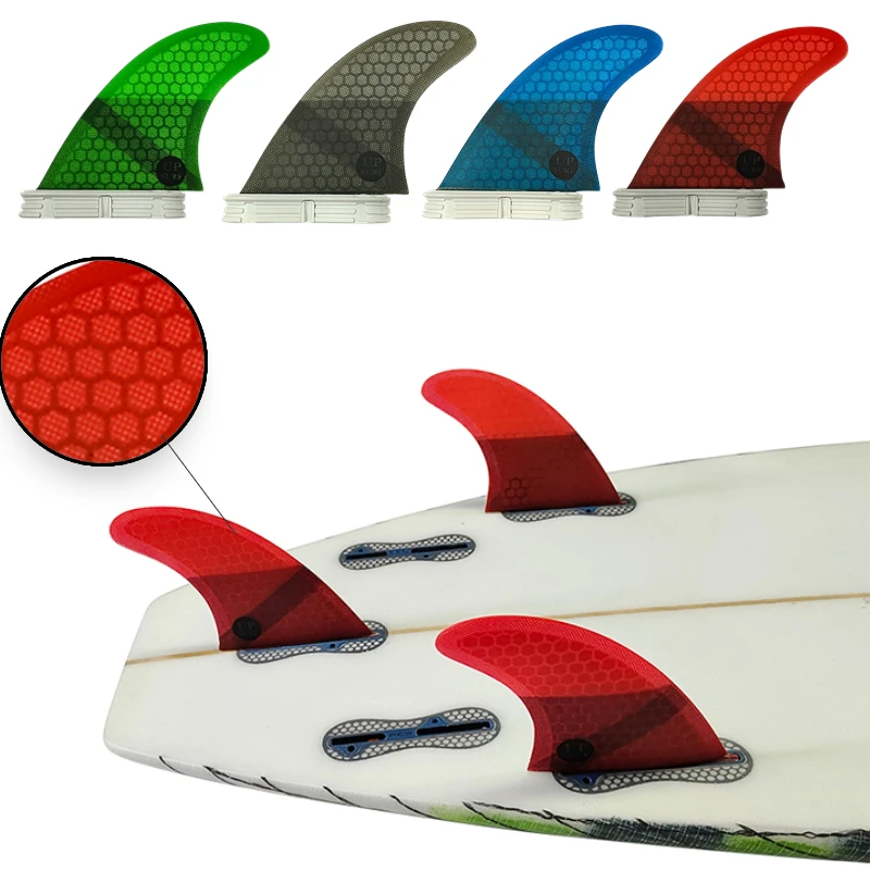 

L Surf Fins 3pcs/set G7 UPSURF FCS 2 Fins Honeycomb Carcon Surfboard Fin Kayak Paddle Thruster Tri Fins Boat Accessories