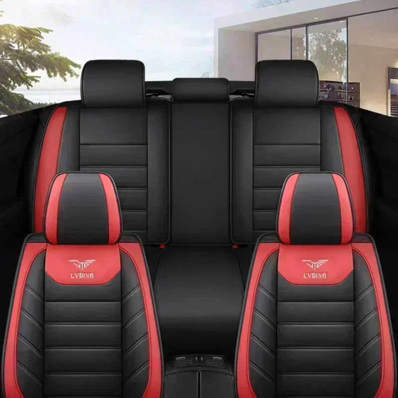 غطاء مقعد سيارة دودج رام مقاوم للماء من الجلد الصناعي المقاوم للاهتراء، مجموعة كاملة من 5 مقاعد، غطاء مقعد مريح كامل التفاف #2