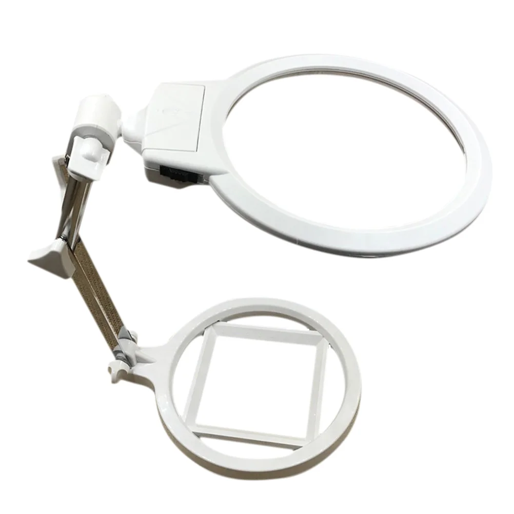 

Foldable Desktop Magnifying Glass with LED Light 25X 130mm Magnifier Stand Without (White) Magnifying Glass Light