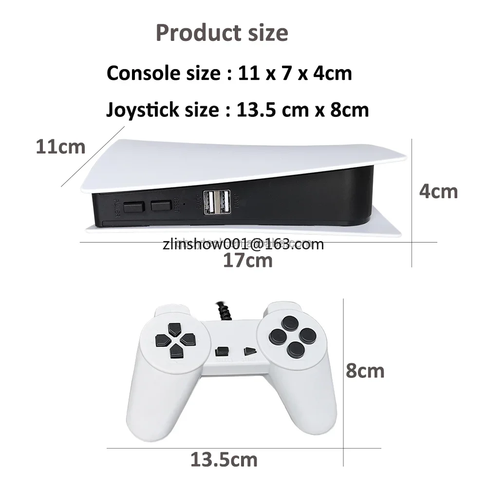 Mini estación de juegos de 8 bits, consola de TV 5 para diseño de PS5 con 200 juegos clásicos, salida AV, consola de videojuegos Retro para NES