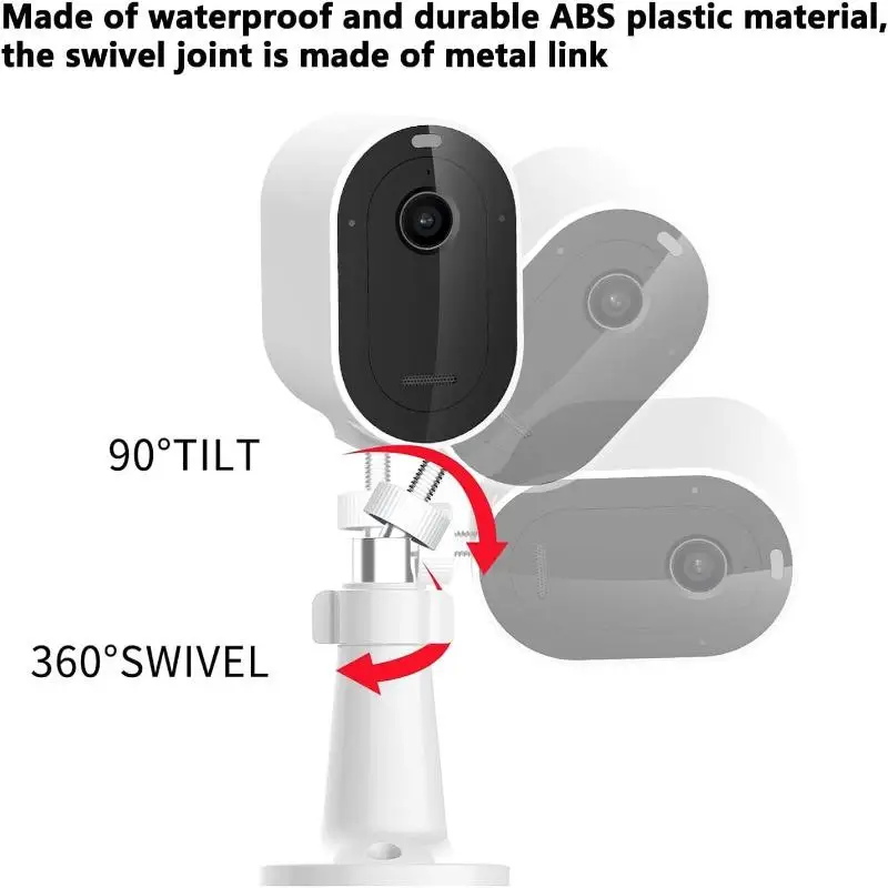 360° Rotating Monitoring Bracket Indoor Outdoor Universal Camera Base Outdoor Camera Base Monitoring Accessories White Black