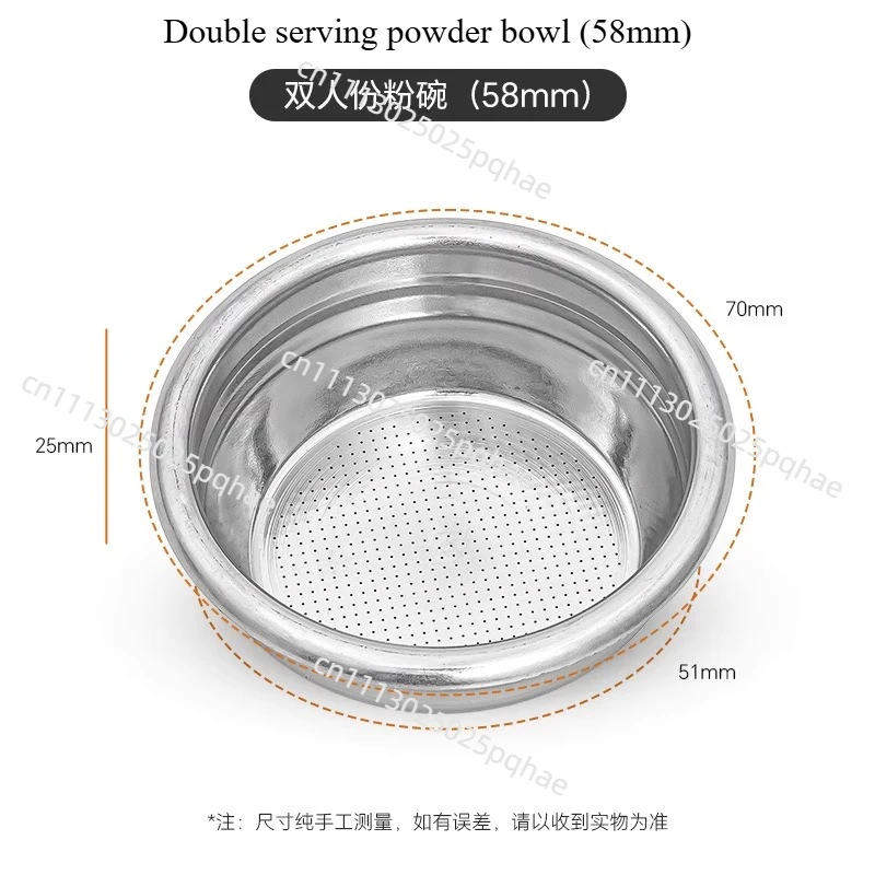for Hot Mom Semi-automatic Coffee Machine, 58mm Double Powder Bowl Brewing Head Handle Accessories