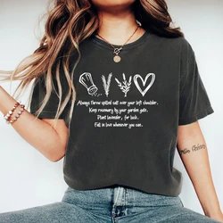 Practical Magic T Shirt Salt Rosemary Lavender Love T-Shirt Inspirational Shirt Women Short Sleeve Crewneck Tees Casual Tops