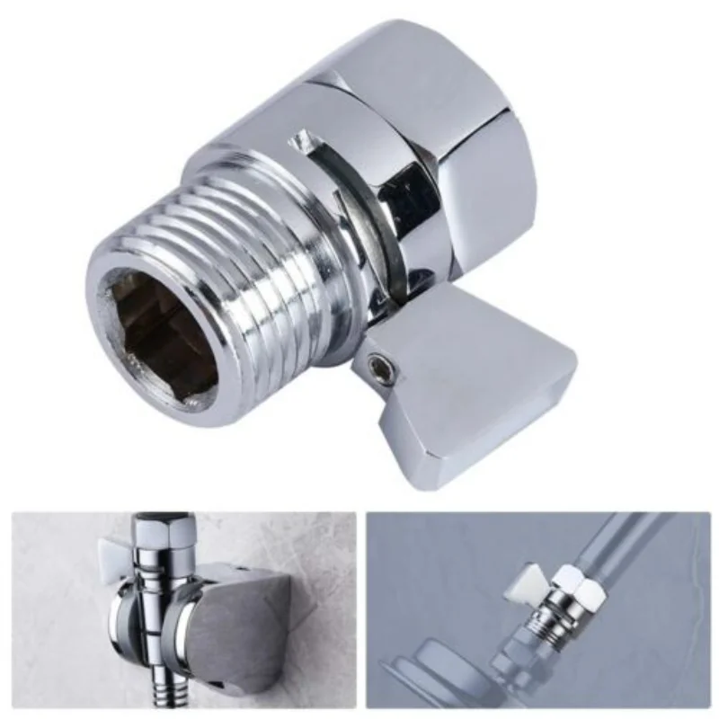 1/2 inch Flow Control Shower Head Shut Off Valve Solid Brass Shower Diverter Valve for Bidet Spray Top Rain Shower Hand Head