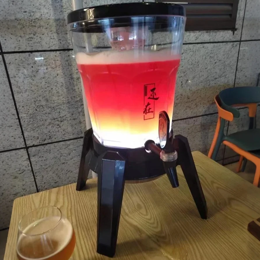 

Factory Wholesale 3L Illuminated Beer Tower Equipped with Rechargeable Color - Changing Lights,, Hoegaarden Beer Tower.