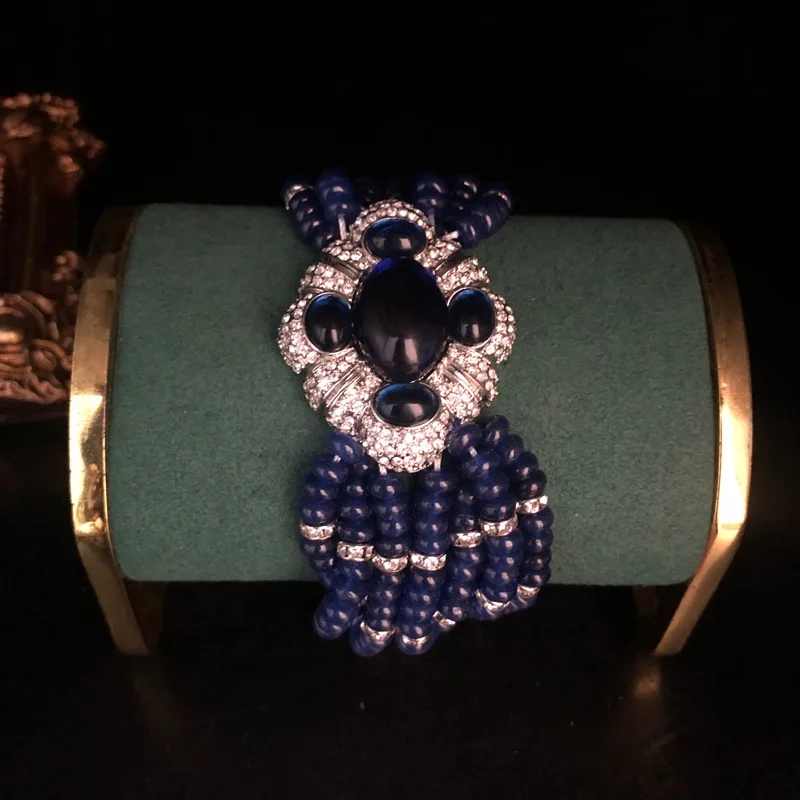 

2026 New Fancy Zircon Geo Glass Beaded Bracelet for Women Designer Jewelry Goth Runway Top Trendy Rare Gift