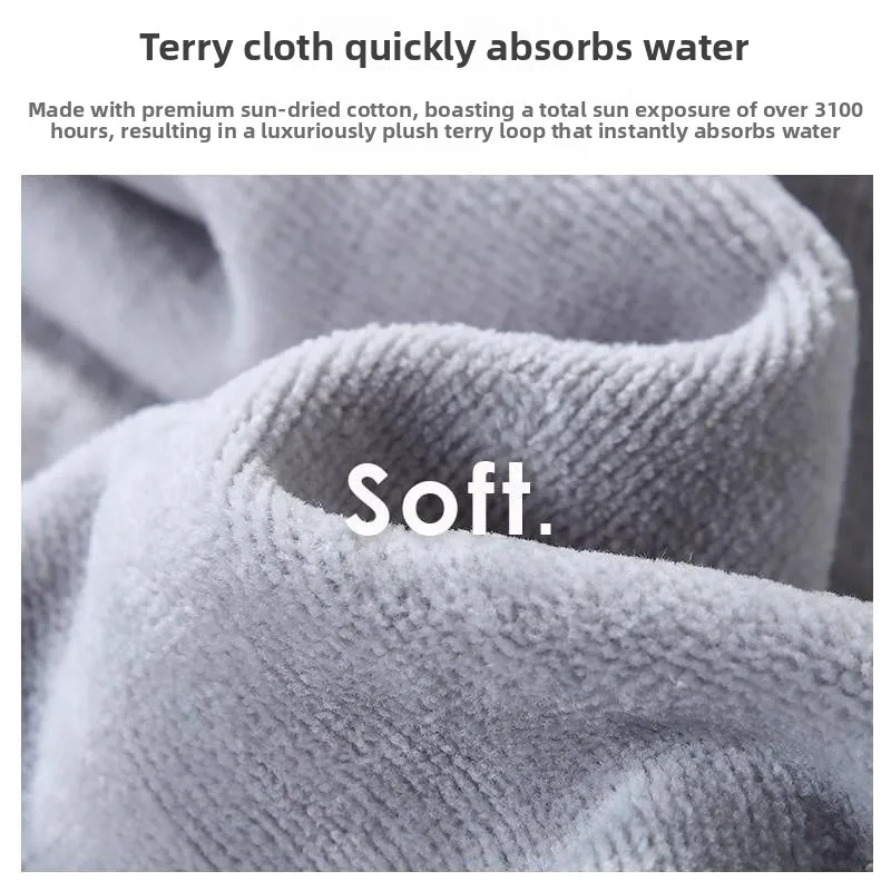 

Халат из чистого хлопка, быстросохнущий, из полотенечной ткани, с длинными рукавами, пятизвездочное качество, для взрослых, подходит для всех сезонов