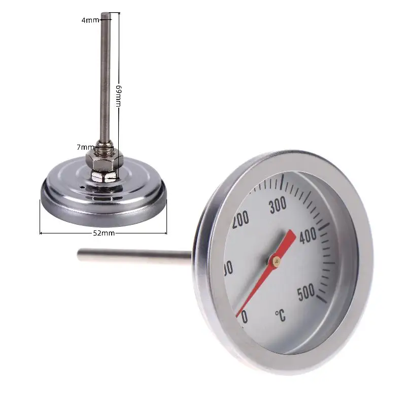 BBQ  Bimetallic Temperature Gauge 0-500C for Oven Grill Smoker Cooking Tools