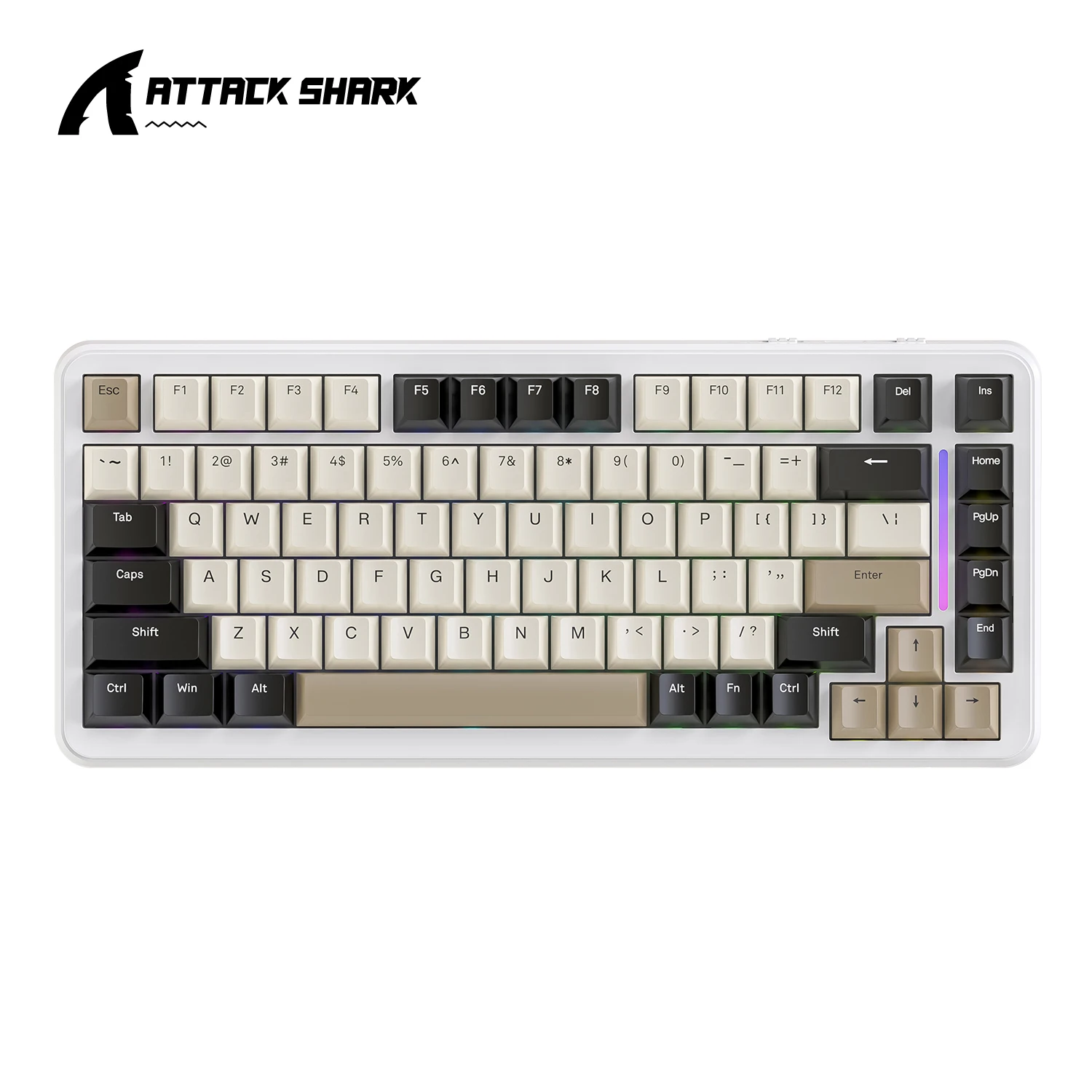 

Attack Shark M86 Wireless Mechanical Keyboard, Tri-Mode,RGB Lighting, Gasketed Construction, Hot Swap, WINDOES/MACOS/LINUX