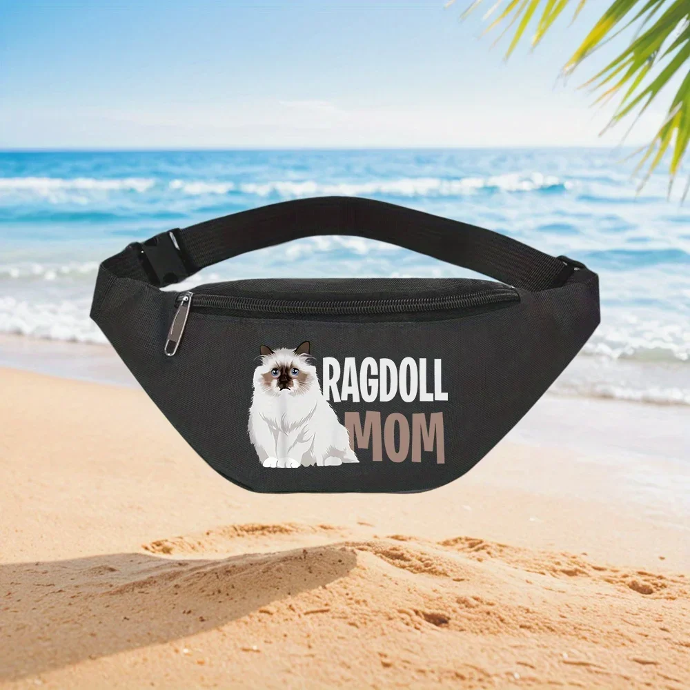 

Ragdoll Mom Cat Lover Design Waist Backpack Crossbody Chest Bag Street Casual Sporty Fashionable Simple Unique Printed Design